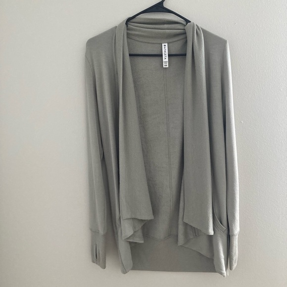 [Athleta] Pranayama Wrap Cardigan Sweater in Sage - Picture 2 of 12